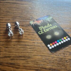 Silver Diamond-like Light up Earrings